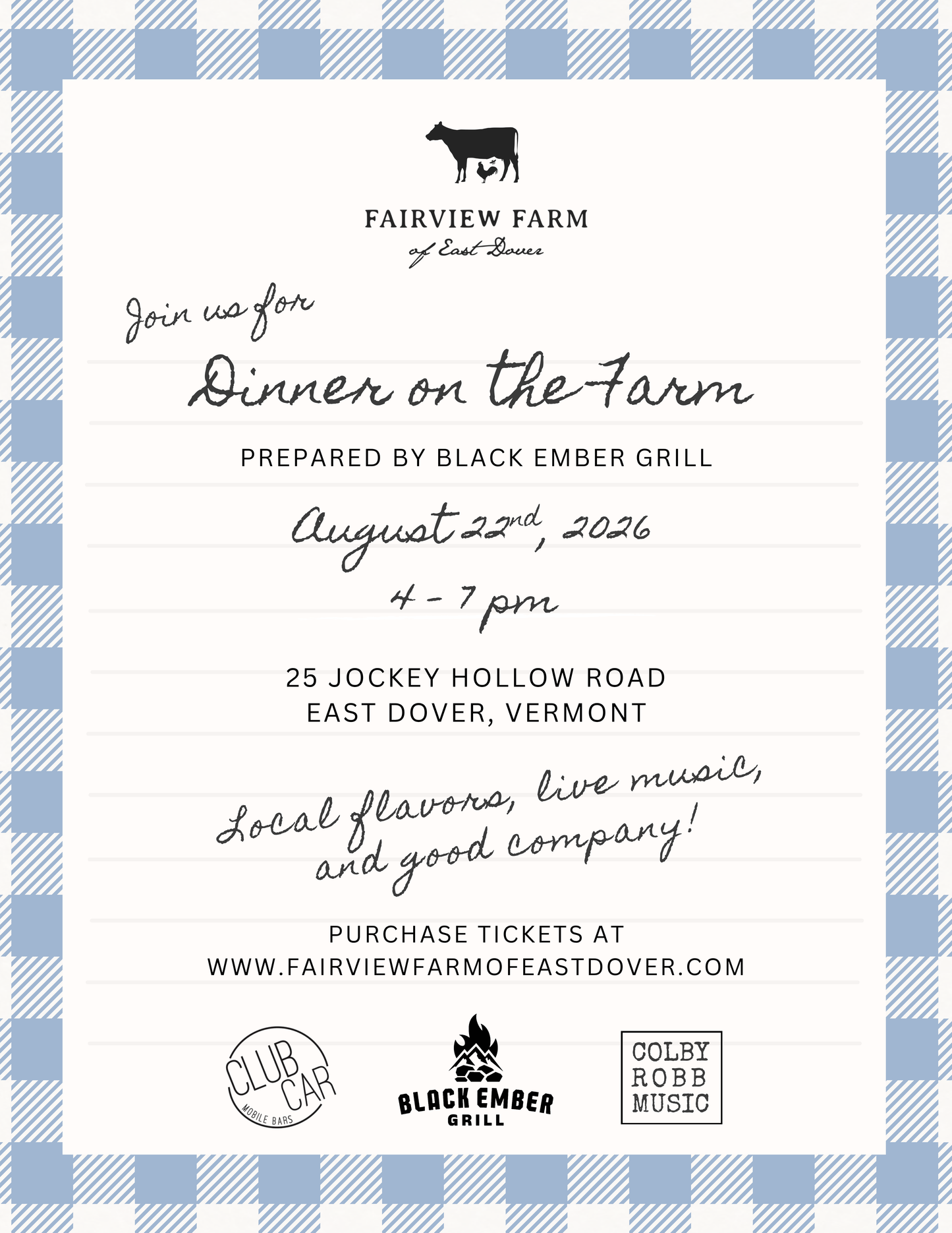 Dinner on the Farm Tickets