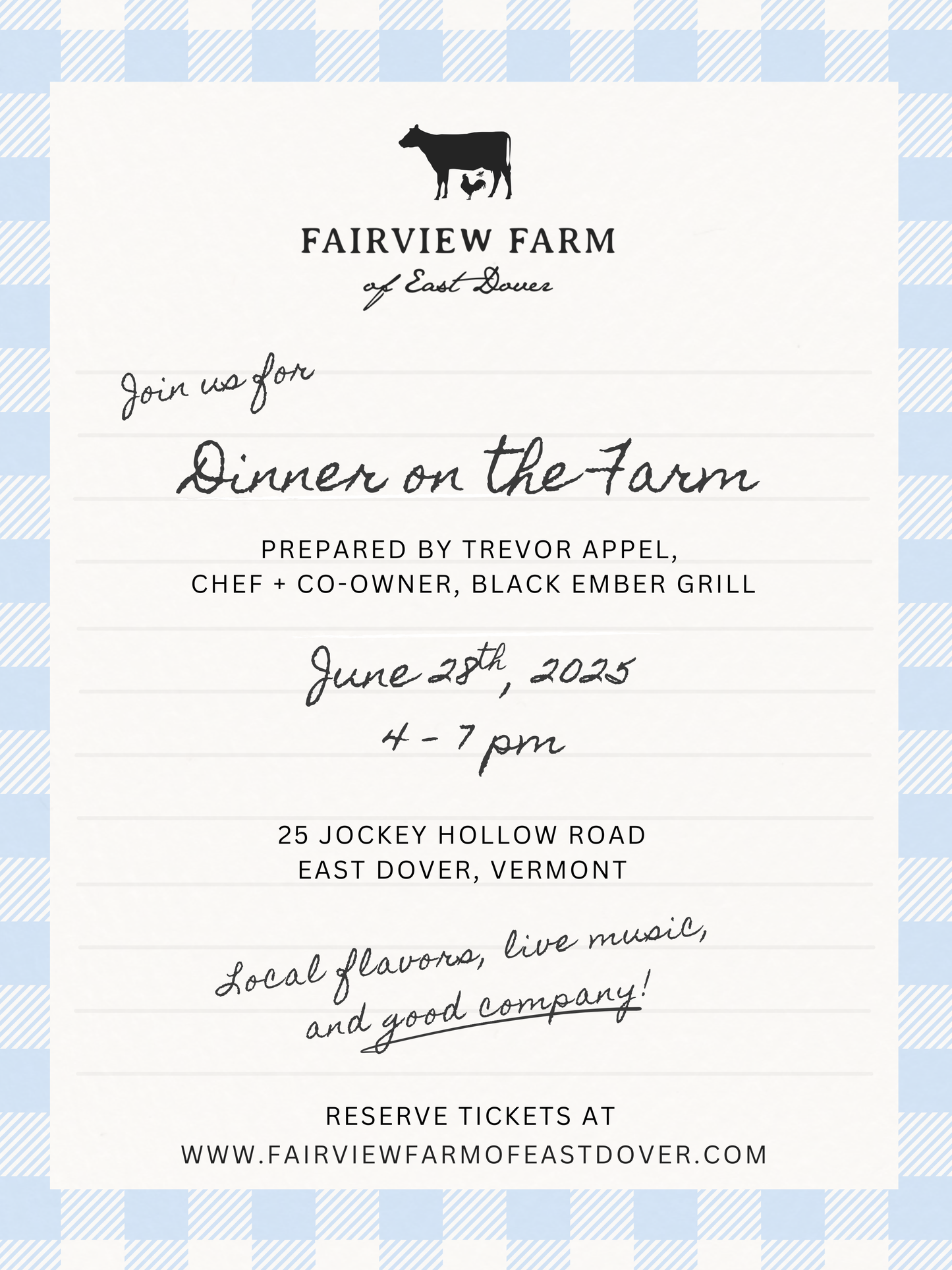 Dinner on the Farm Tickets